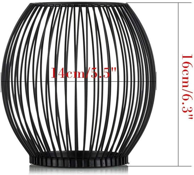 Moderne eenvoudige ijzeren kandelaar, romantische bruiloft creatieve kandelaar, romantische dinerhuisdecoratie, 14 cm x 16 cm