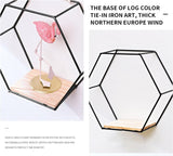 Set van 3 hexagon wandplanken, hangrek, metaal en hout, zwevend rek, wandopslag, organizer voor keukenrek, badkamer, slaapkamer, wanddecoratie (zwart)