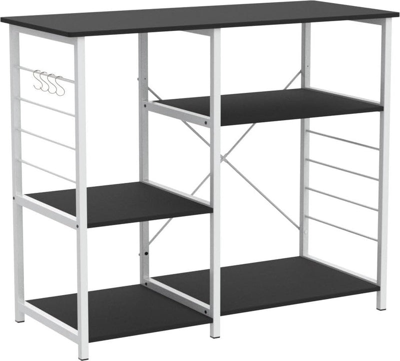 Keukenplank Opbergrek Keukeneiland Keuken Oven Keukenkast Bakkersrek Opbergwagen Organizer Multifunctioneel Opbergrek 90 x 40 x 83 cm