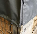 Roosterbox hoes 125x85x50cm grijze beschermkap afdekzeil stofbescherming palletmeubel