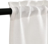 Vitrage Semi-transparant Bistrogordijn Keuken Gordijnen Privacy Raamgordijn Uni Kort Gordijn Glasgordijnen Raamgordijn voor Woonkamer Landhuis Set van 2 70B x 90 H (cm) Wit