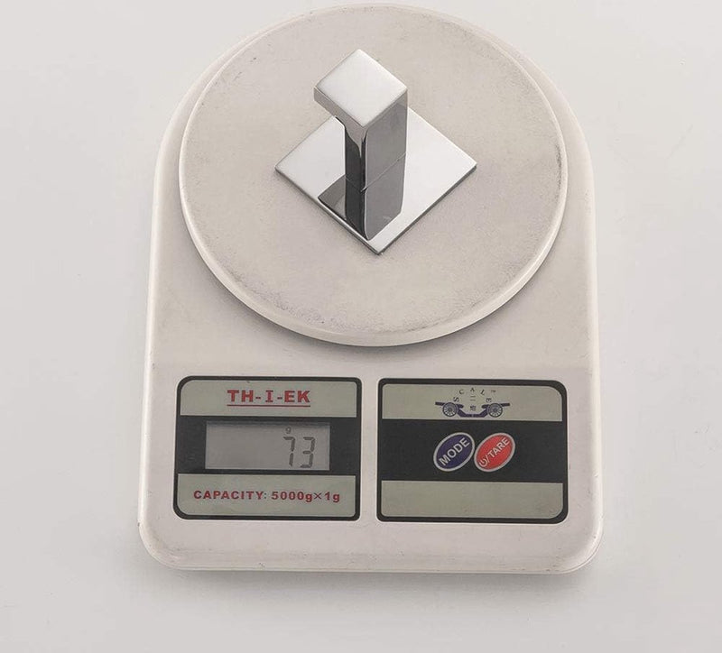 Handdoekhaak SUS 304 roestvrij staal spiegel gepolijst zilver kapstok wandmontage vierkant badkameraccessoires zelfklevend - 2 haken