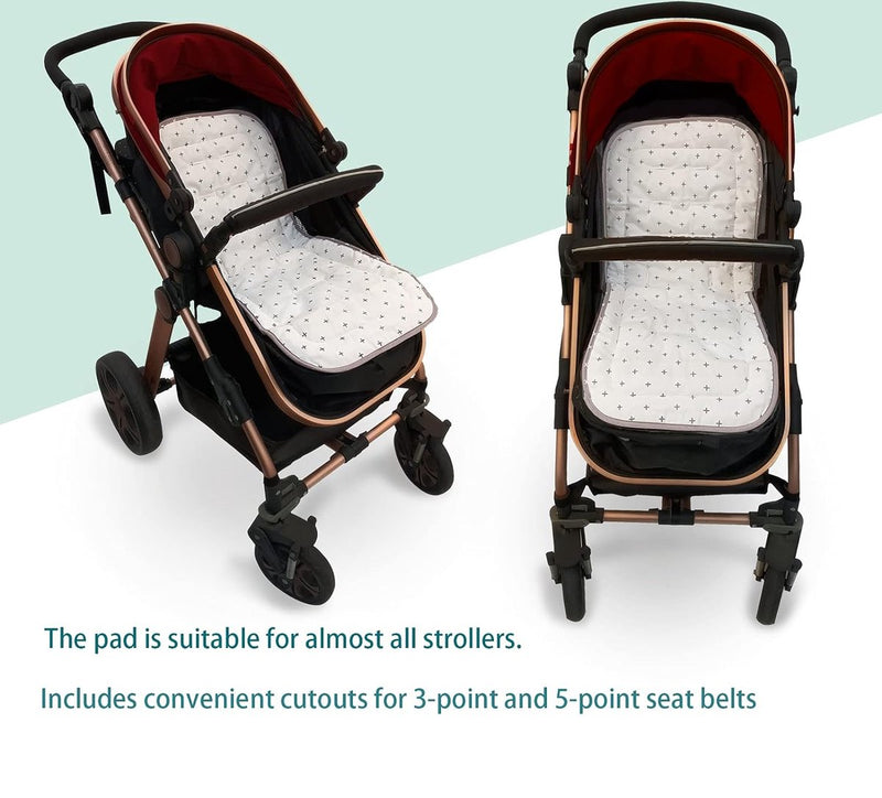 Zacht en omkeerbaar baby puur katoen kinderwagen autostoel liner Pram Insert Portable luierkussen, Universal Cover kinderwagen grootte 32x80 cm kussen voor kinderen