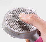 Premium Fachtborstel Dierenhaarkam DeShedding Tool Haarverwijderaar Professionele vachtverzorging voor hond & kattenbontborstel, roze