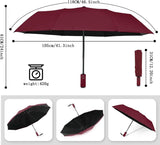 Paraplu, stormbestendige opvouwbare paraplu, 10 ribben met automatisch openen/sluiten, 210T waterdichte coating, 99% UV-bescherming paraplu voor volwassenen en kinderen