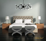 Hoeslaken voor matrassen van 20-40 cm, 200 x 220-240 tot 220 x 220-240 cm, Oeko-Tex, katoen m. 5% elastaan, premium hoeslaken voor boxspringbed, wit