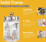 Transparante make-up organizer, 360 graden draaibare cosmetische organizer, cosmetische standaard met grote capaciteit, opbergrek voor badkamer, slaapkamer, kaptafel