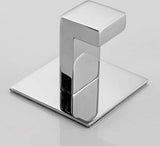 Handdoekhaak SUS 304 roestvrij staal spiegel gepolijst zilver kapstok wandmontage vierkant badkameraccessoires zelfklevend - 2 haken