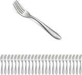 Roségouden dessertvorken, 12 stuks, 14 cm, roestvrij staal, titanium coating, roségoud, dessertvorken, vorkzilver, taartvorken, fruitvorken