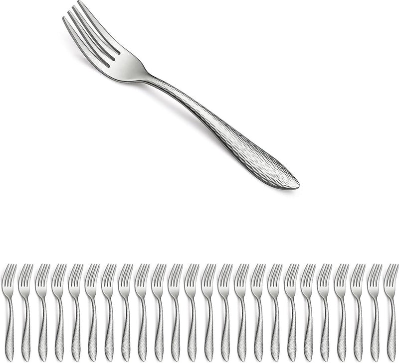 Roségouden dessertvorken, 12 stuks, 14 cm, roestvrij staal, titanium coating, roségoud, dessertvorken, vorkzilver, taartvorken, fruitvorken