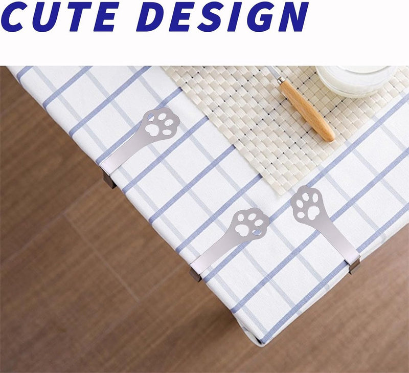 Tafelkleedhouders voor dikke tafelbladen, 10 stuks kattenklauwen weerbestendige roestvrijstalen tafelkleedklemmen, tafelkleedclips voor tuintafel restaurant familie eettafel buiten campingtafel