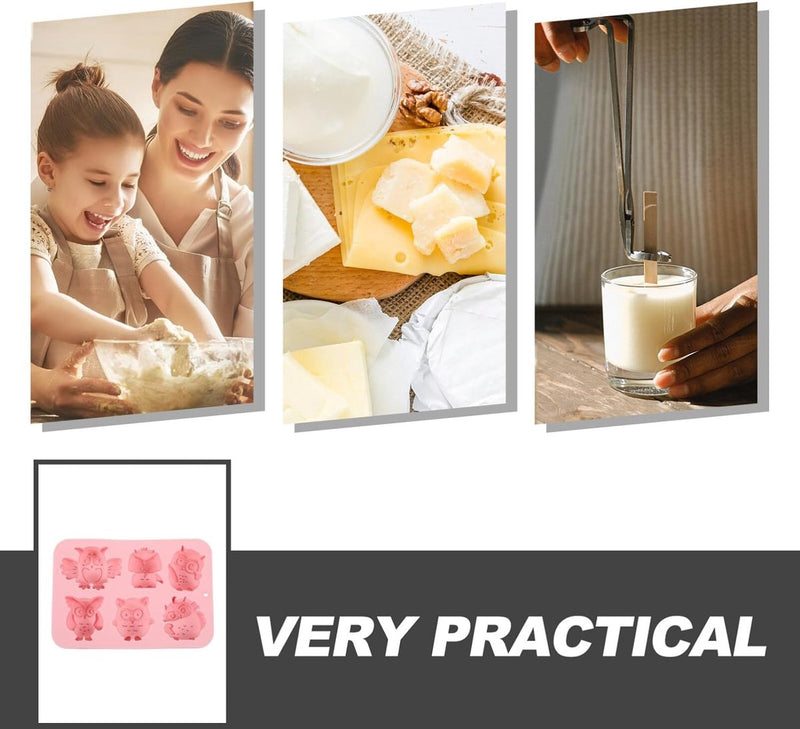 Siliconen bakvorm cakevorm uil vorm 2 stuks muffinvorm siliconen bakvorm taartvormen chocolade vorm voor DIY muffins cake bruiloft verjaardag accessoires roze