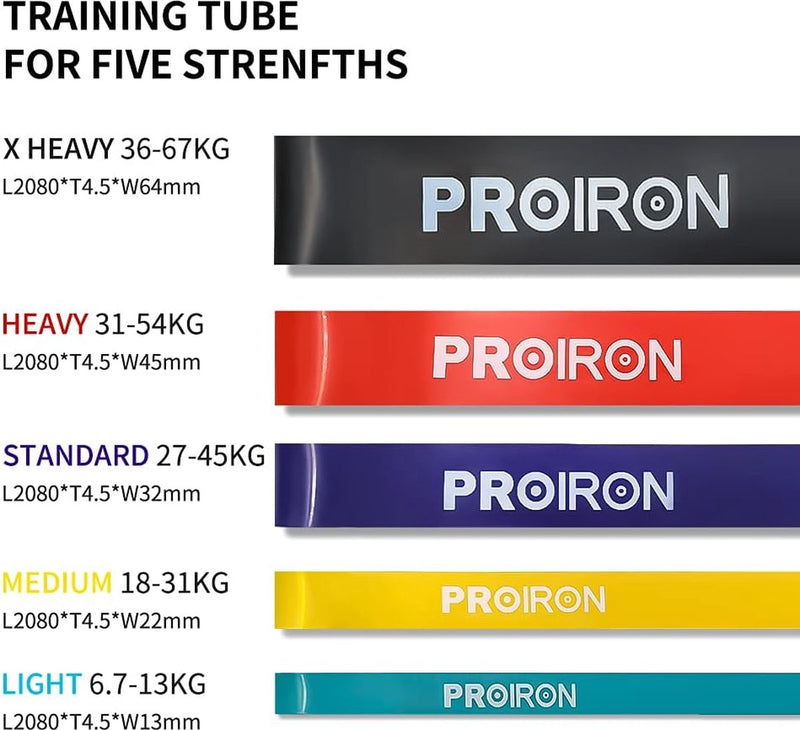 Weerstandsbanden, set weerstandsbanden voor krachttraining, pull-up fitnessbanden, banden krachttraining voor fitness/sport/spieropbouw, optrek/yoga/crossfit