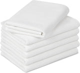 Set van 6 handdoeken wafelpique, 100% katoen, 50x70 cm, wit