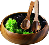 Huishoudelijke artikelen Acaciahout Grote ronde slakom