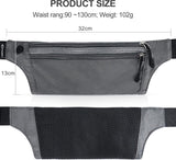 Heuptas voor dames en heren, platte heuptas, voor reizen, sport, RFID-bescherming, waterdicht, joggen, fietsen, reizen, hardlopen, grijs, een grotere opbergruimte aan te bieden