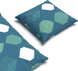 Beddengoed 135 x 200 cm, katoen, beddengoed voor het hele jaar, groen geometrisch premium