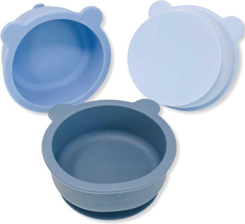 Siliconen babykommen met zuignap, kinderbord met zuignapvoet, antislip eetbord voor baby's en peuters vanaf 6 maanden, siliconen babybordenset voor peuters en kinderen