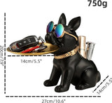 Franse bulldog-figuur, Franse bulldog dienblad, decoratie, bulldog decoratief figuur, opbergdienblad, hondendecoratie, cadeau voor woonkamer, entree, kantoor