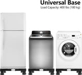 Mini-koelkaststandaard met 4 sterke voeten, universele wasmachine- en drogerbasis Verstelbare koelkaststandaard, multifunctionele wasmachinebasis voor kleine apparaten, zwart
