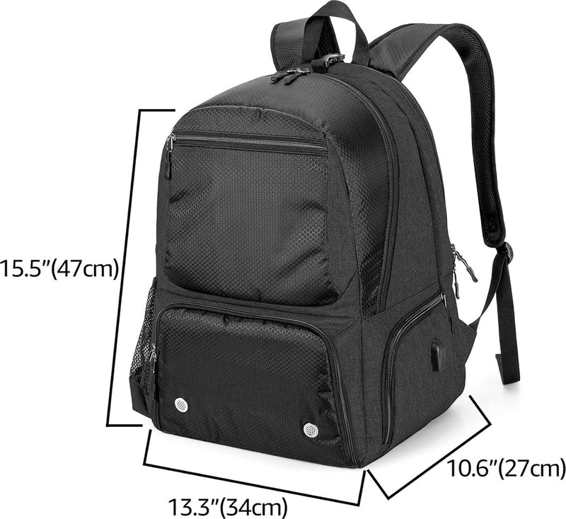 Tennisrugzak, tennistas voor 2 rackets met gevoerde schouderbanden en apart geventileerd schoenenvak voor dames en heren