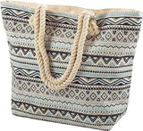 Strandtas - grote stijlvolle damesstrandtas - strandtas met ritssluiting, binnenvak en waterdicht - met schattig design