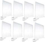 Set van 8 acryl plankverdelers voor kasten, transparante plankverdelers, kasten, plankopslag en organisatie, geen boren, houten plankverdelers