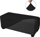 krukhoes, jacquard hoes, bekleding voor poef, voetenbank (zwart)