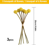 18 stuks droogbloemen, gedroogde bloemen, kunstbloemen, natuurlijke bloemen, gedroogde decoratieve bloemen, kunstbalbloemen, voor bloemstukken, bruiloft, thuis, hoge vaas