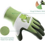 2 paar tuinhandschoenen voor kinderen van 2-4 jaar, kinderwerkhandschoenen van gerecycled polyester, met rubberen coating (2 paar XXS)