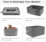 Stoffen opbergdozen Opbergmanden Organizer voor thuiskantoor Schoolplanken Kasten Speelgoed en meer, set van 3 (grijs, klein)