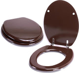 Toiletbril, mdf, chocolade, 30 x 20 x 15 cm