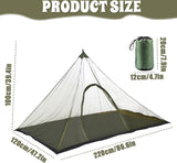 Camping klamboe, campingtent, muggennet voor 1 persoon, 220 x 120 x 100 cm, waterdicht, nettent met ritssluiting, voor wandelen, kamperen, vissen (groen)