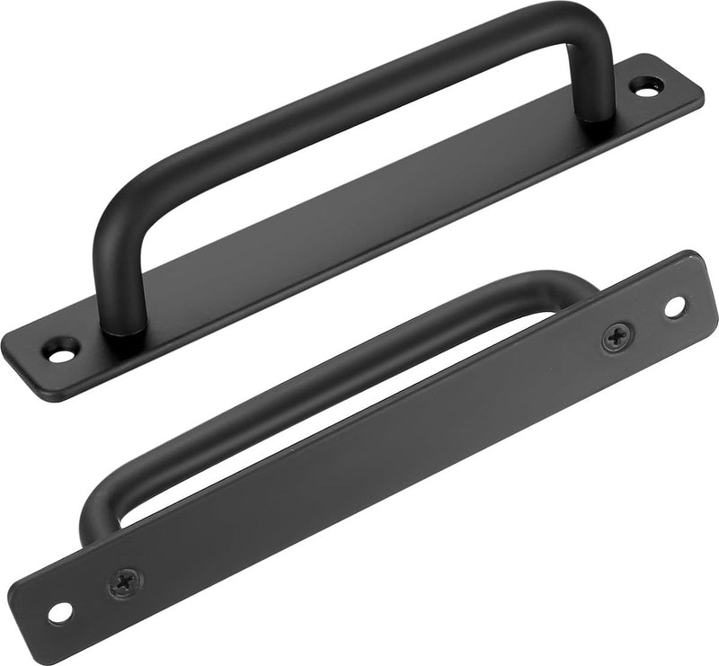 Schuurdeurgreep, 4 stuks. Schuifdeurgrepen, zwarte kastdeurgrepen met schroeven, voor deurkast, keuken, meubels, tuinpoort, schuurkastdeur handgrepen (180x25mm)