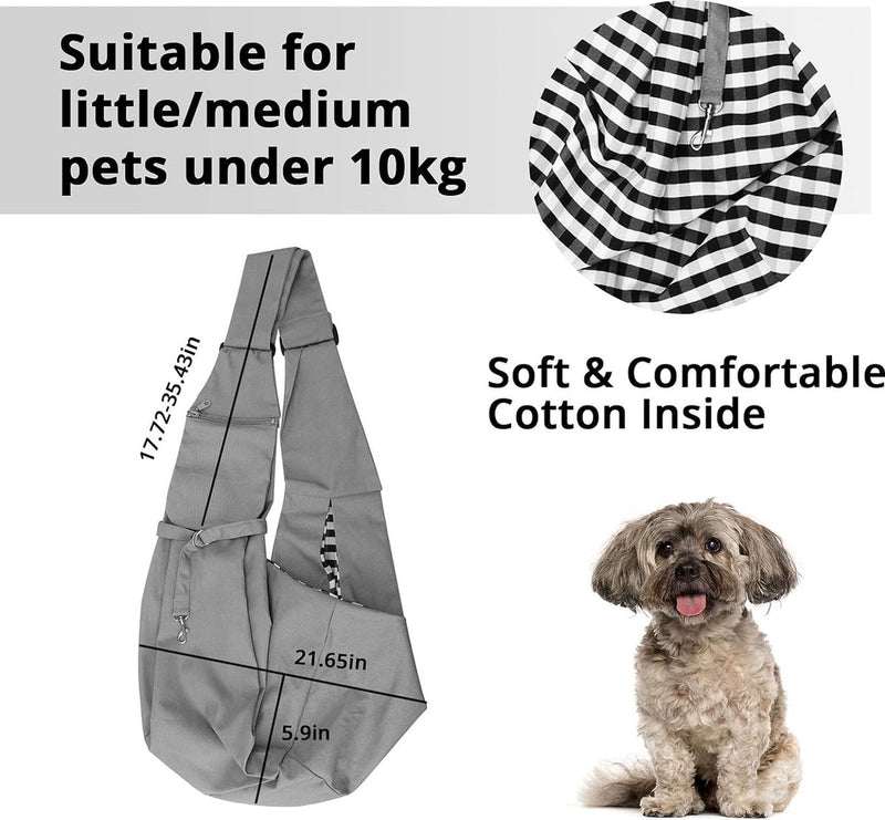 Hondendraagtas voor huisdieren, verstelbare schoudertas, transporttas voor huisdieren, ademende transporttas voor katten en honden, geschikt voor wandelen en buitenactiviteiten en excursies