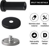 16 stuks ronde kledinghaken, garderobehaken, wandhaken, zwart, 53 mm, roestvrij staal, handdoekhaken, zwart, incl. bevestigingsmateriaal, roestvrije kledinghaken voor badkamer, keuken