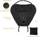 Luifel kinderwagen met uv-bescherming 50+ en waterdicht, dubbellaags stof met kijkvenster en extra brede schaduwvleugels, zwart