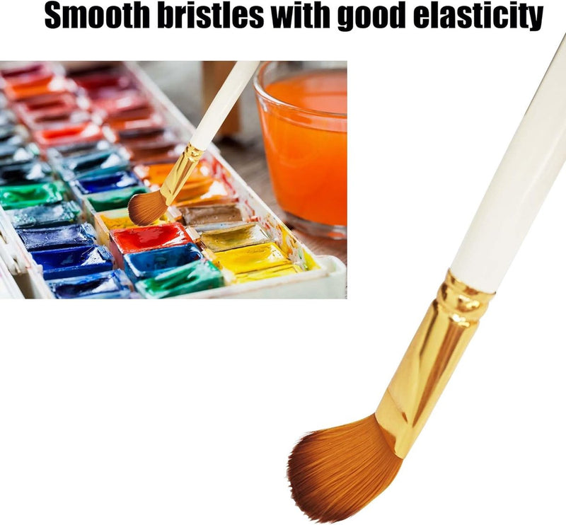 Penselenset acrylverf 15-delige penselenset schilderen, penselenset voor olie, aquarel, gouache, olieverf penselen, inclusief pop-up draagtas met paletmes en 2 sponsjes