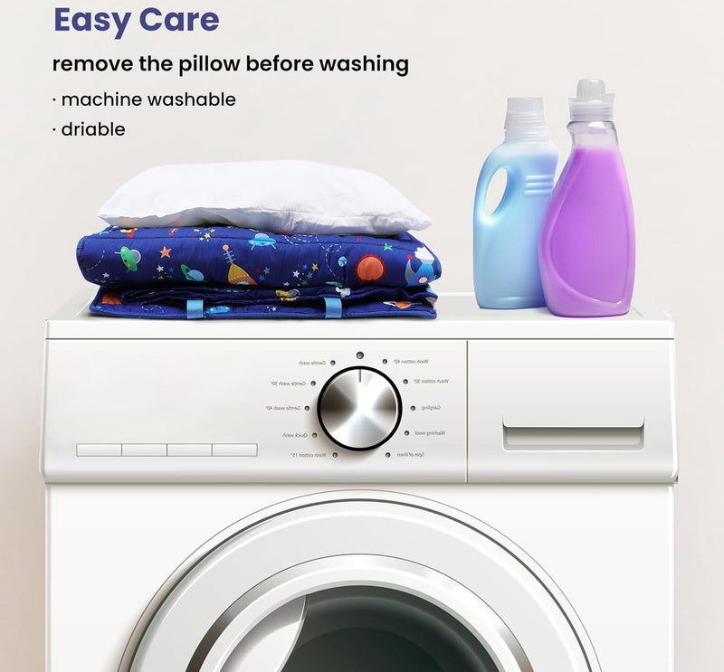 Slaapzak dinosaurus voor kinderen, kinderslaapzak met hoofdkussen, 2-in-1 slaapzak voor jongens en meisjes