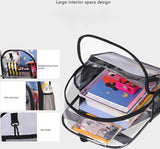 Transparante pvc-schoolrugzak, transparante rugzak, transparante boekentas voor werk en reizen, ideaal voor dagelijks gebruik, school en reizen