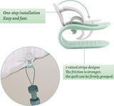 24 stuks dekbedovertrekclips, dekbedovertrekclips, bedlakenhouders, voorkomt bunching en shifting, gebruikt voor beddengoed, gordijnen, sokken en kleding (groen)