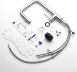 Keukenkraan, keukenkraan met uittrekbare douchemengkraan Keuken met 2 straalsoorten, keukenkraan, 360° draaibaar, keukenkraan, keukenkraan, roestvrij staal