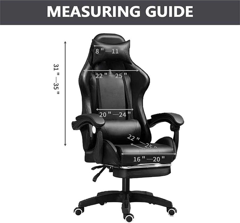 Gaming stoelhoezen, 4 stuks, bureaustoel, draaistoel, overtrek met armleuningen/stoelrug, rekbare stoelhoezen voor computer-gamestoel, racing-stijl, bureaustoel, zonder stoel, donkergrijs