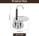 Mokkakan, 6,1 x 8,7 inch, met enkele uitloop, roestvrij staal, espressokoker, mini-fornuis, espressomachine, Italiaans type, espressokopjes, koffiezetapparaat