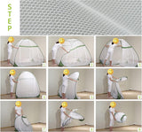 Muggennet, pop-up muggentent, opvouwbaar, fijnmazig muggennet, voor op reis en thuis, 200 x 180 cm