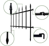 Metalen decoratieve tuinhek 57,5 cm breed x 45,5 cm hoog (4 panelen) Hekpaneelrand Opvouwbaar hek Landschapshek voor bloembed, tuin, dierenbarrière