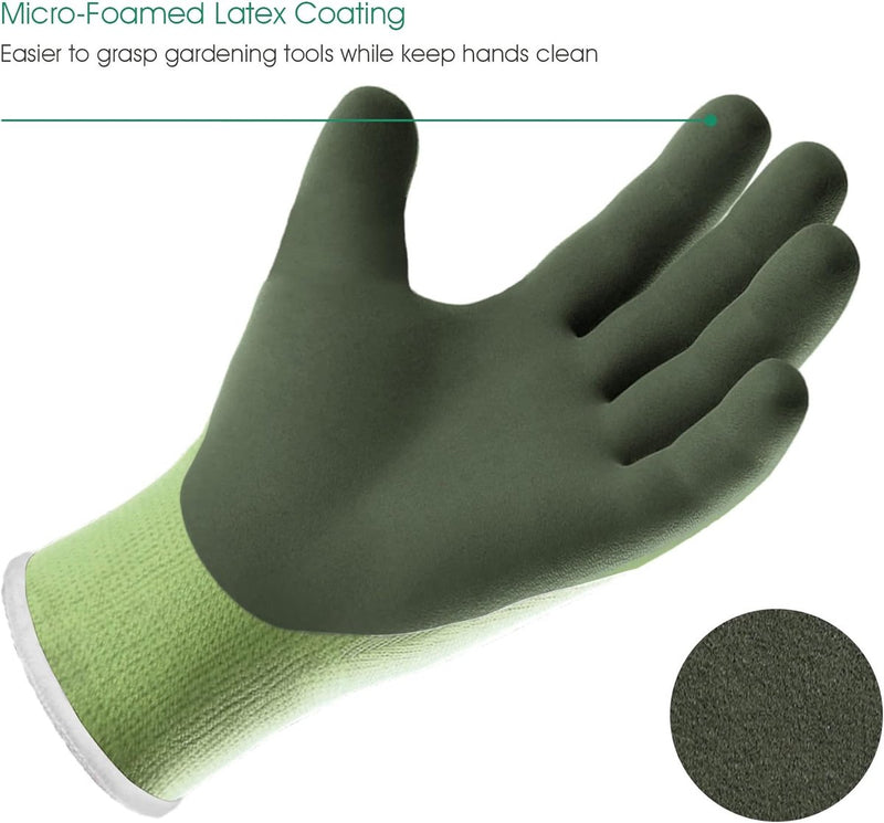 2 paar tuinhandschoenen voor kinderen van 2-4 jaar, kinderwerkhandschoenen van gerecycled polyester, met rubberen coating (2 paar XXS)