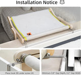 Kattenhangmat, verwarming, vensterbanken voor katten, vensterbank, kattenhangbed, raam, ruimtebesparend design, tot 18 kg, 55 x 40 cm, groot beige