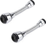 2 stuks flexibele kraanbeluchter, kraanverlenging, kraanbeluchter, voor kranen en douches in de meeste keukens, badkamers, bars en toiletten (2 modi)