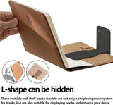 Onzichtbare boekenkast, zwevende boekenkast, metaal, verborgen geboord, gemonteerde boekenkasten, zwevende rekken voor muren, boekorganizers voor slaapkamer, kantoor, keuken, 2 stuks